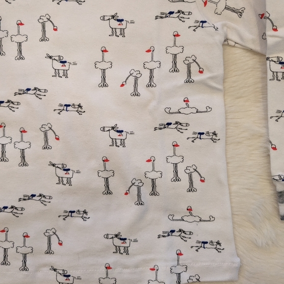 NANO baby 2-pc Outfit Grey Stripe Trim Funny Animal Graphic Unisex 18m - Picture 5 of 7